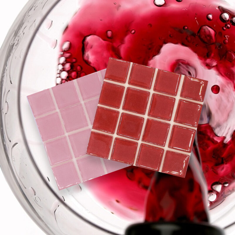 DIY Fliesenuntersetzer Set – Rosé & Red Wine