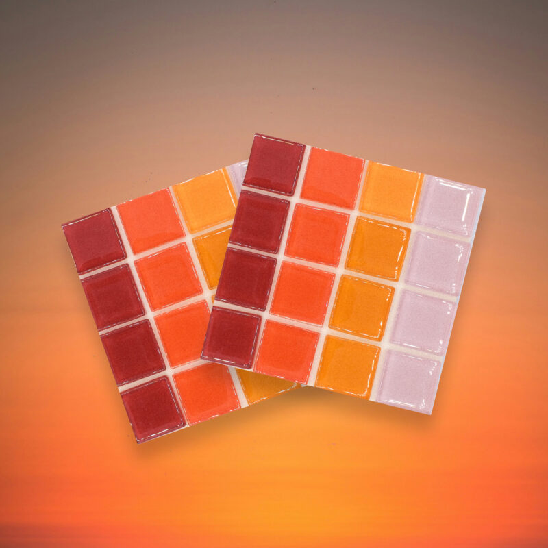 DIY Fliesenuntersetzer Set – Sunrise Cocktail