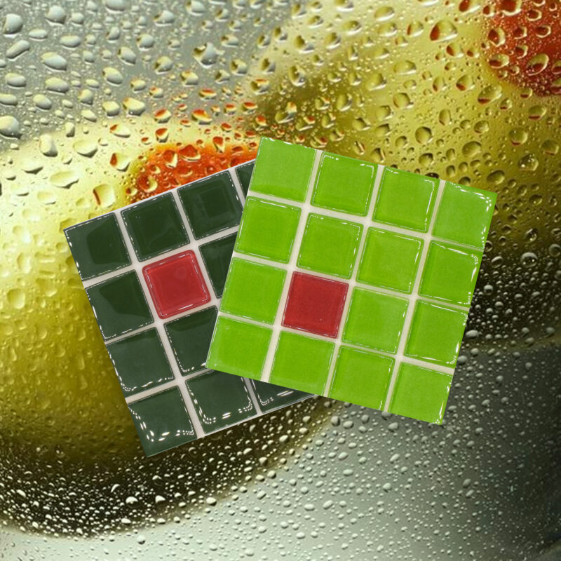 DIY Fliesenuntersetzer Set – Martini Olive