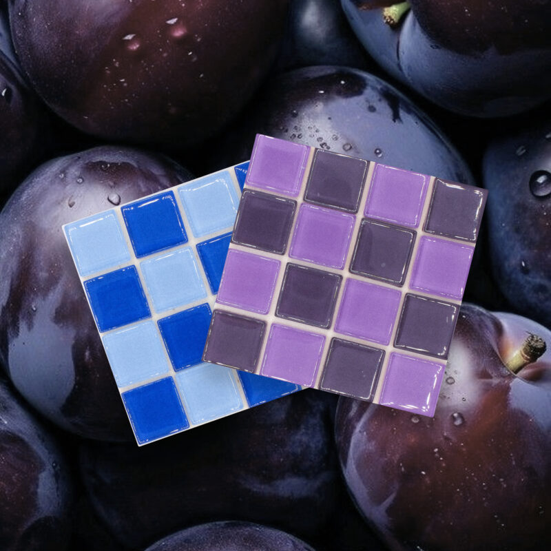 DIY Fliesenuntersetzer Set – Purple Plum