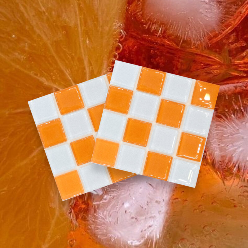 DIY Fliesenuntersetzer Set – Orange Spritz