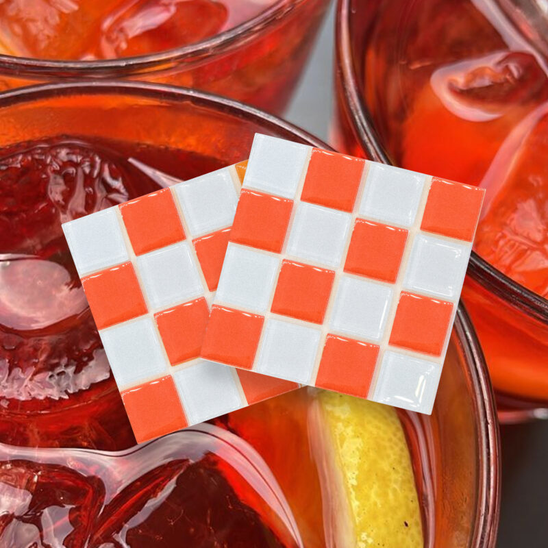 DIY Fliesenuntersetzer Set – Orange Spritz