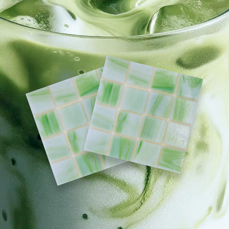 DIY Fliesenuntersetzer Set – Matcha Latte