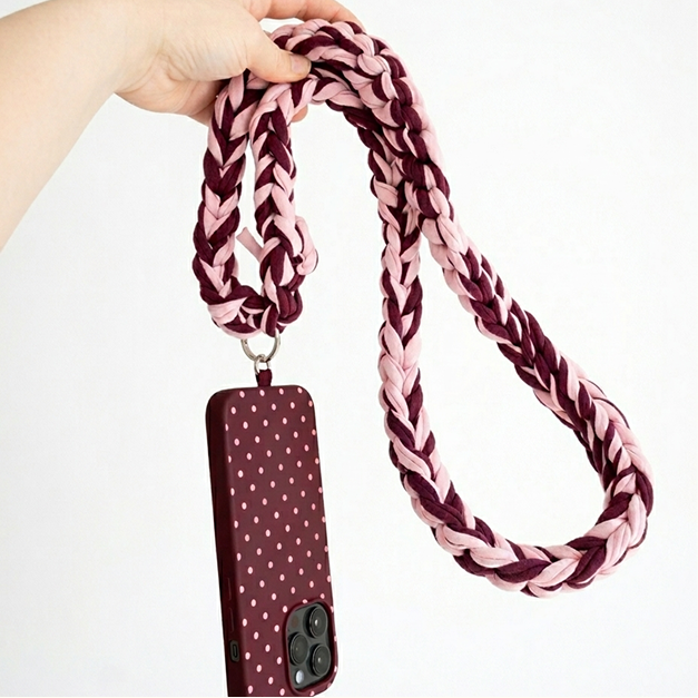 DIY Häkel-Handyketten Set – Raspberry